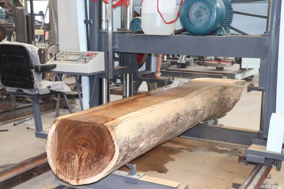 China Hard Wood Cutting Machine Large Portable Horizontal Wood Band Sawmill