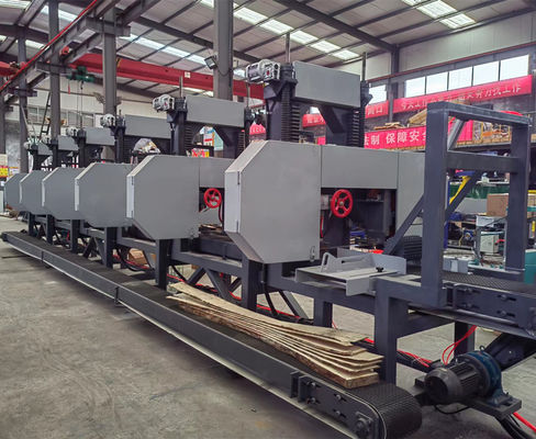 Wood Pallet Production Line Twin Vertical Band Cutting Wood Machine