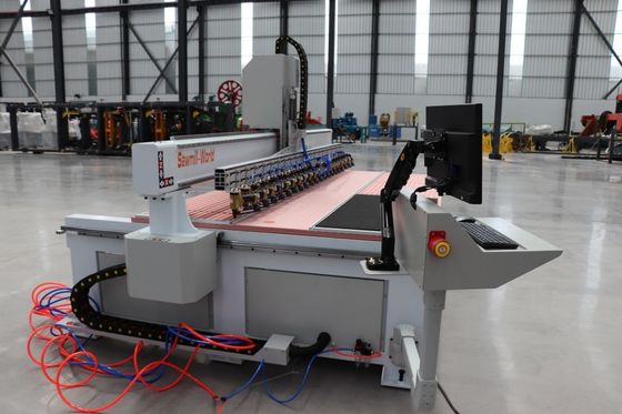 Panel Sound Absorbing Decoration Wall Automatic Acoustic Wood Panel Slats Nailing Machine