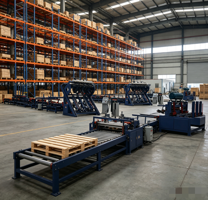 High-Efficiency EPAL European Standard Automatic Wood Pallet Production Line | 50-80 Pcs/h Capacity