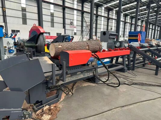 50-Ton Hydraulic Thrust Mobile Fully Automated Firewood Processor for 600mm Log Diameter