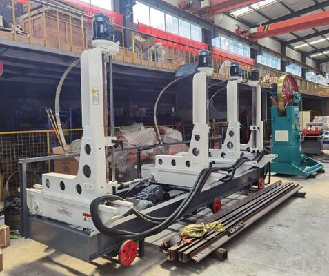 Electric Vertical Band Sawmill Wood Cutting Machine MJ3310 Hydraulic Log Turner 1060mm Wheel Automatic Carriage