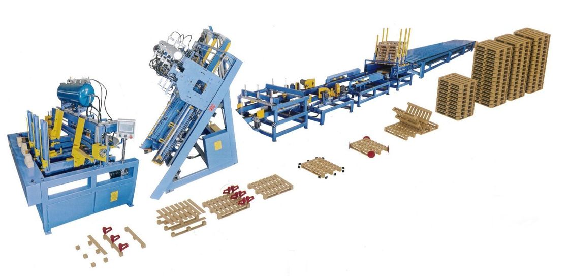 500Pallets/Day Automatic Euro Wood Pallet Making Wooden Pallet Production Line Machine
