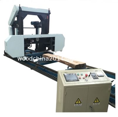 1000mm 1300mm Wood Portable Sawmill Electric Horizontal Bandsaw Band Saw Mill พร้อมอินเวอร์เตอร์ให้อาหาร
