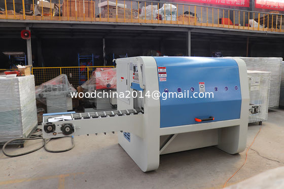 ผลผลิตสูง Twin axis Log Multiple RipSaws Timber Multi blade Rip Saw Machine for Sales