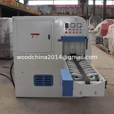 อุตสาหกรรมไม้ Logs หลายอัตโนมัติเส้นตรง Gang Log ตัดไม้ Multi Blade Rip Saw เครื่อง