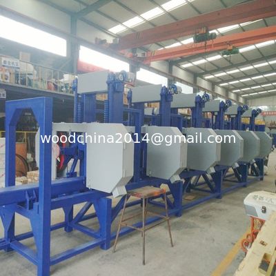 2/3/4/5/6 หัว ความเร็วสูง อัตโนมัติ Multi Head Wood Sawmill กับระบบอาหารอัตโนมัติ