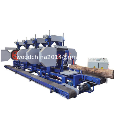 2/3/4/5/6 หัว ความเร็วสูง อัตโนมัติ Multi Head Wood Sawmill กับระบบอาหารอัตโนมัติ