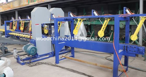 โรงงานตัดไม้อุตสาหกรรม สายการผลิตสายตัดไม้ Twin Bandsaw สายการแปรรูปผลิตผลิตไม้