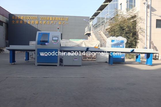 High Speed Timber Automatic Wood Cut Off Saw / Wood Cutting Machine For Wood Pallet