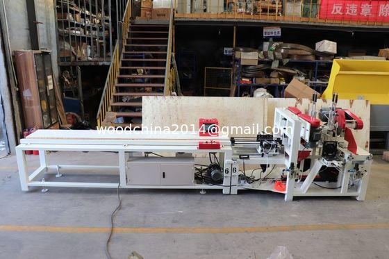 7.5KW อัตโนมัติ CNC ไม้ Pallet เท้า Pier การทําเครื่องสําหรับ 40-120MM ความหนา 40-100MM ความกว้าง