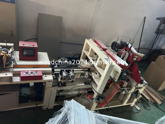 7.5KW อัตโนมัติ CNC ไม้ Pallet เท้า Pier การทําเครื่องสําหรับ 40-120MM ความหนา 40-100MM ความกว้าง
