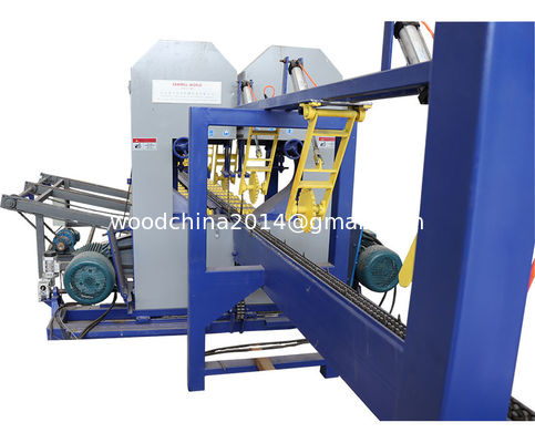 2 หัว สายขวาง แบนด์ Sawmill ไม้เล็ก ไม้แปรรูปสายกับแพลตฟอร์ม