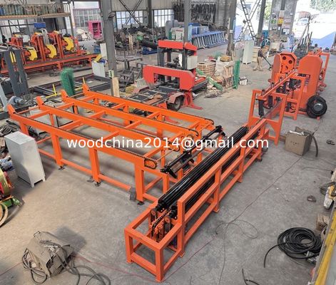 โรงงานตัดไม้อุตสาหกรรม สายการผลิตสายตัดไม้ Twin Bandsaw สายการแปรรูปผลิตผลิตไม้