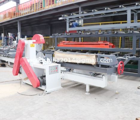 Heavy Duty Circular Twin Blades Lumber Saw Mill เครื่องเลื่อยสายพานอัตโนมัติ