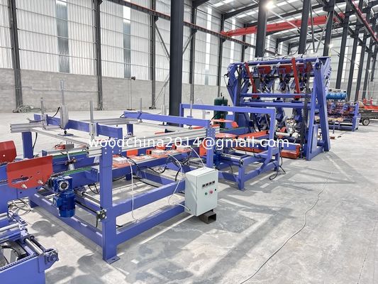 อัตโนมัติยูโรบล็อกไม้ Pallet Nailing Production Line อัตโนมัติสายสําหรับเครื่องทํา pallet ยุโรป
