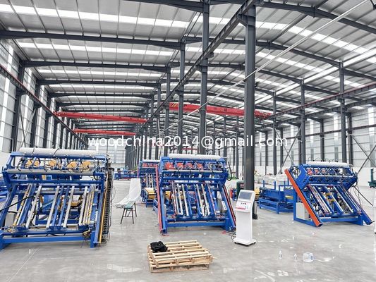 เครื่องทําพัลเล็ตไม้ Stringer เครื่องทําพัลเล็ตไม้ เครื่องเล็บอัตโนมัติ เพื่อทําพัลเล็ตไม้