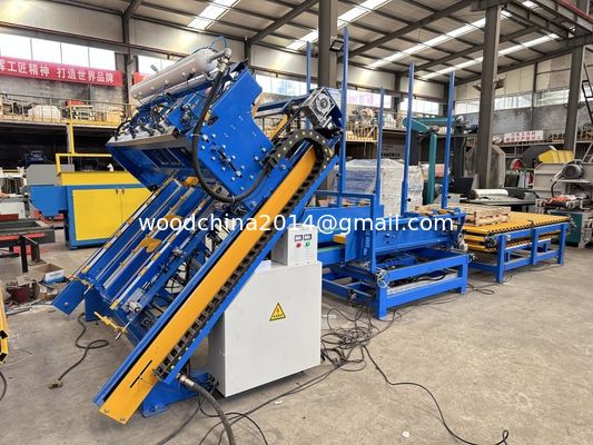 เครื่องทําพอลเล็ตไม้ เครื่องทําสตรีนเกอร์พอลเล็ต Nailer เครื่องเล็บพอลเล็ตไม้ อัตโนมัติเต็ม