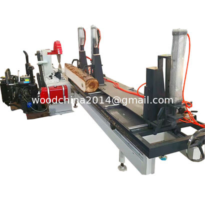Woodworking  Dual Blades Table Circular Sawmill with Log Carriage