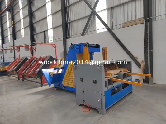 อัตโนมัติ Double Head Wood Pallet Notcher กับระบบอาหารอัตโนมัติสําหรับผู้ผลิต pallet