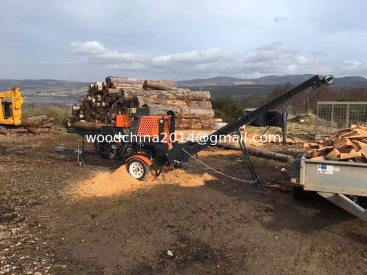 พลังงานและประสิทธิภาพ E เริ่มต้นเบนซิน Wood Log Splitter เครื่องแปรรูปไม้เผา