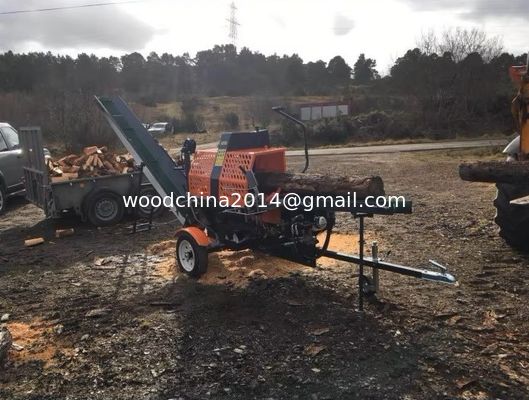 พลังงานและประสิทธิภาพ E เริ่มต้นเบนซิน Wood Log Splitter เครื่องแปรรูปไม้เผา