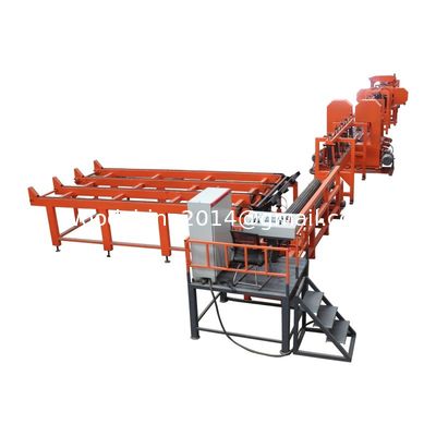 อินเวอร์เตอร์อาหารอัตโนมัติ Double Head Band Sawmills ไม้ตัดไม้ Twin Vertical Bandsaw สําหรับไม้