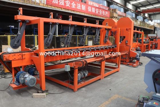 อินเวอร์เตอร์อาหารอัตโนมัติ Double Head Band Sawmills ไม้ตัดไม้ Twin Vertical Bandsaw สําหรับไม้