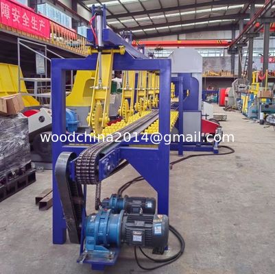 อินเวอร์เตอร์อาหารอัตโนมัติ Double Head Band Sawmills ไม้ตัดไม้ Twin Vertical Bandsaw สําหรับไม้
