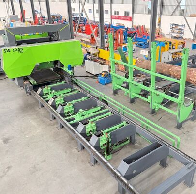 เครื่องเลื่อยสายพานแนวนอน SW1000HD เครื่องตัดท่อนซุงอัตโนมัติ