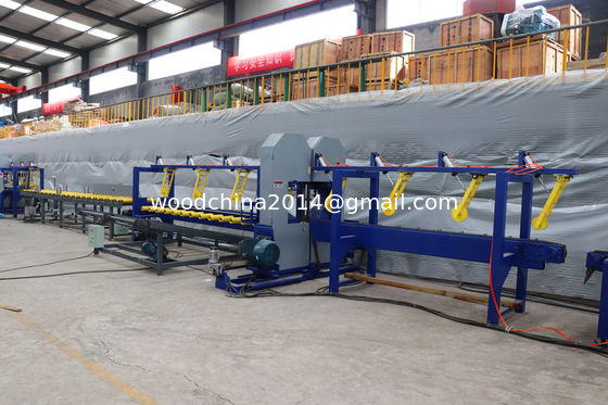 Automatic Electric Twin Bandsaw Mill Production Line For Wood Cutting