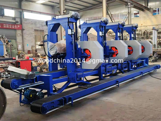 ขายแบนด์เรซอว์แนวขวาง Sawmill มีใบมีดหลาย เครื่องเจาะไม้ในขายร้อน